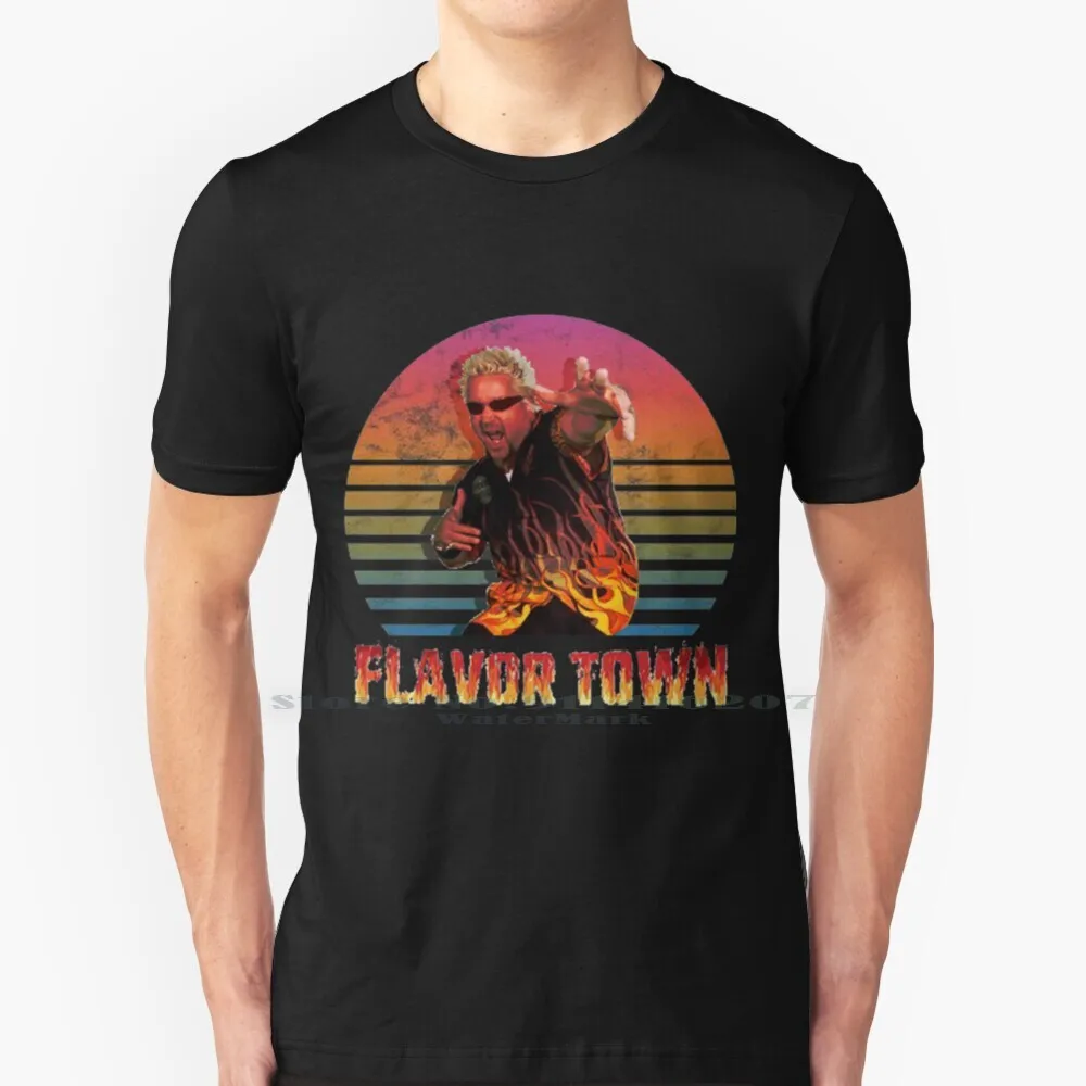 

Guy Fieri - Flavortown T Shirt 100% Pure Cotton Flavortown Guy Fieri Flavor Town Flame Fieri Dives Flavor Flavor Town Guy Fieri