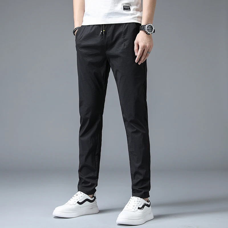 

Luren Brand Men Summer Pants Casual Mens Business Male Trousers Classics Mid Weight Straight Full Length Fashion Breathing Pants