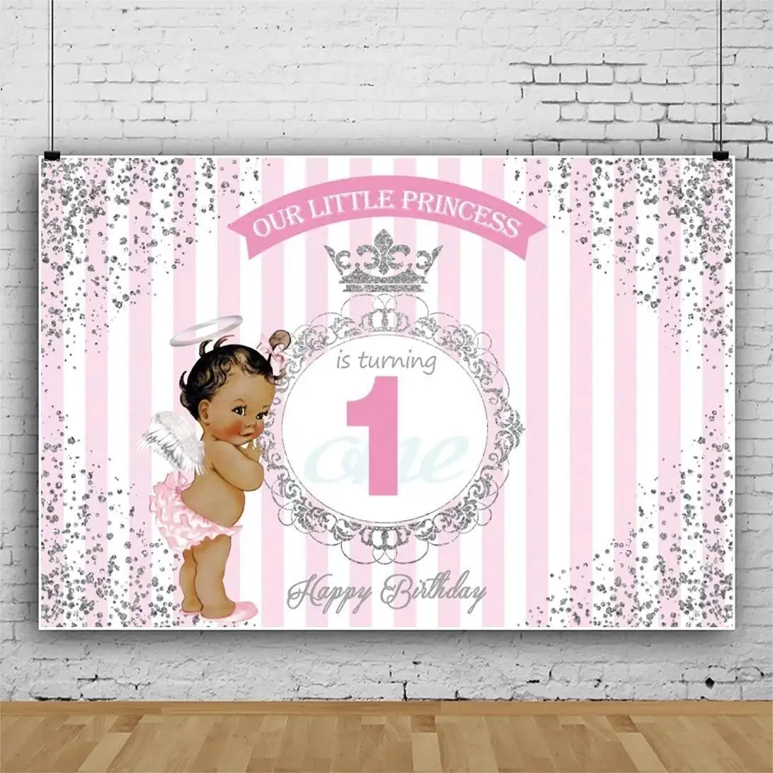 Little Cute Baby Angel One Year Old Backdrops Artistic Photos Background Decorations for Kids Birthday Party Photography Props