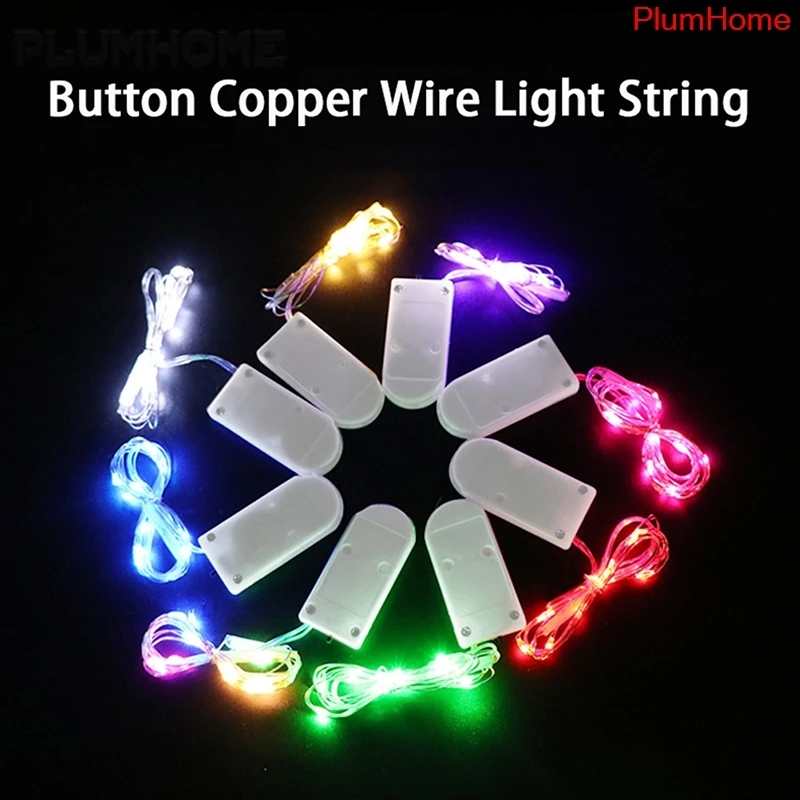 

Светодиодная гирлянда с медным проводом, Рождественская лампа-лента для спальни, дома, свадьбы, Нового года, питание от батарейки