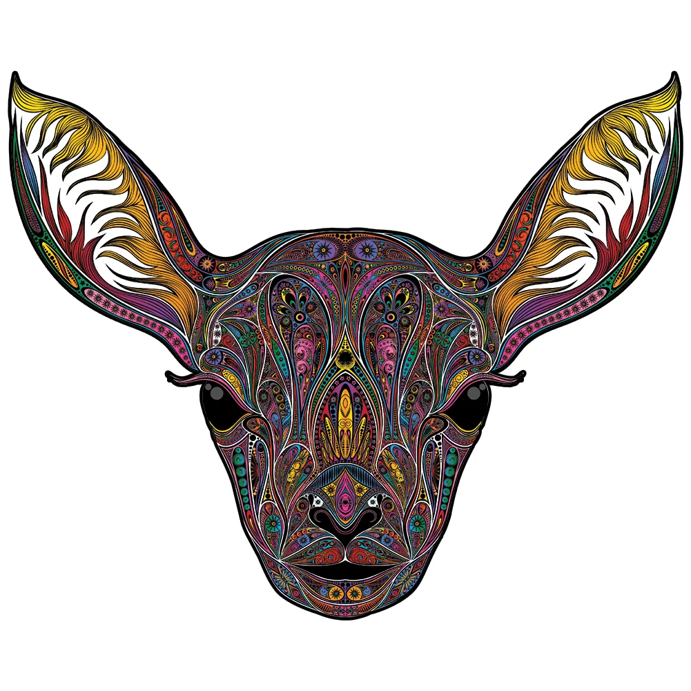 3D деревянные головоломки с оленем пазлы для взрослых и детей животными бутиковая