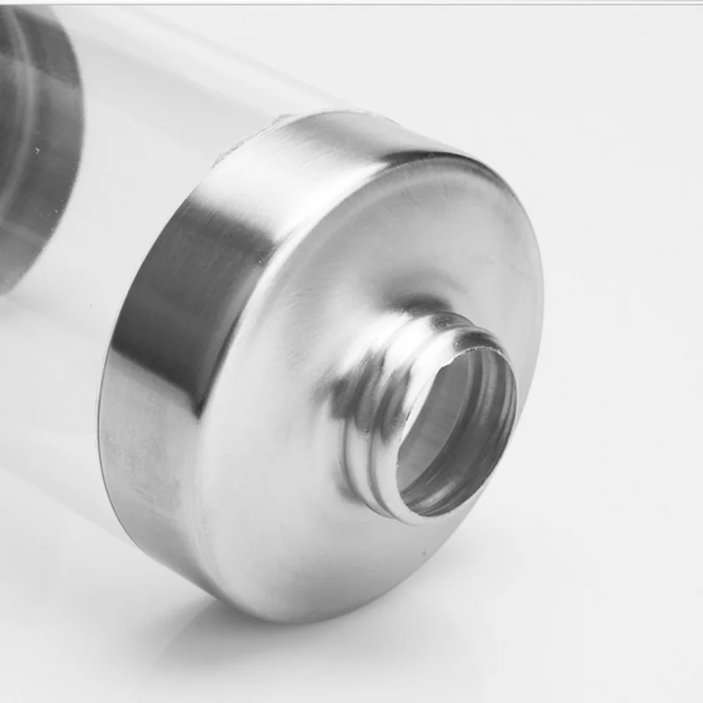 

350ml Stainless Steel Bottle Transparent Soap Dispenser Shampoo Lotion Container Pump Bathroom Fixture Hardware