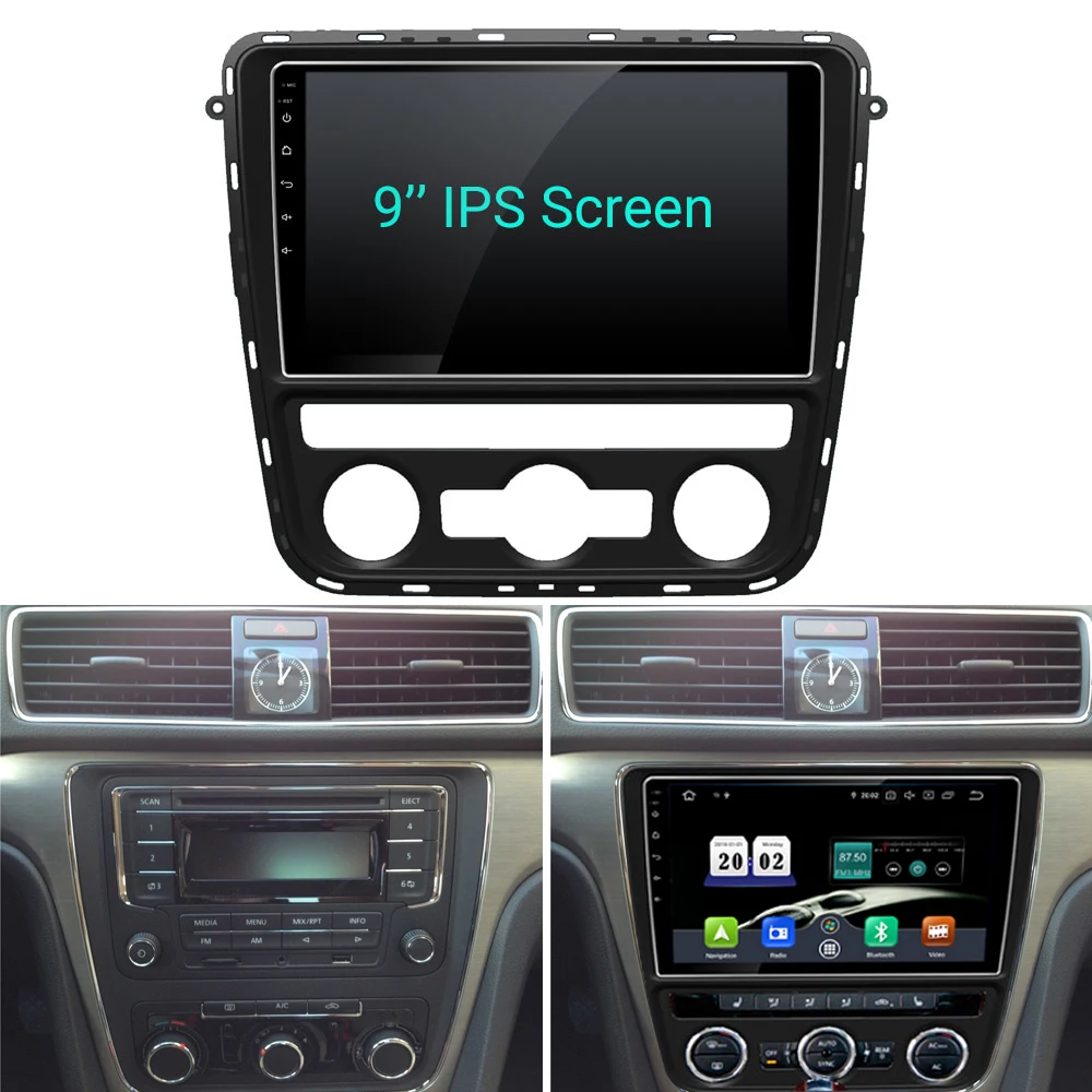 Idoing " 2.5D 4G+ 64G gps навигация автомобиля Android9.0 мультимедиа плеер для Volkswagen Passat 2013 Аксессуары седан без dvd 2din