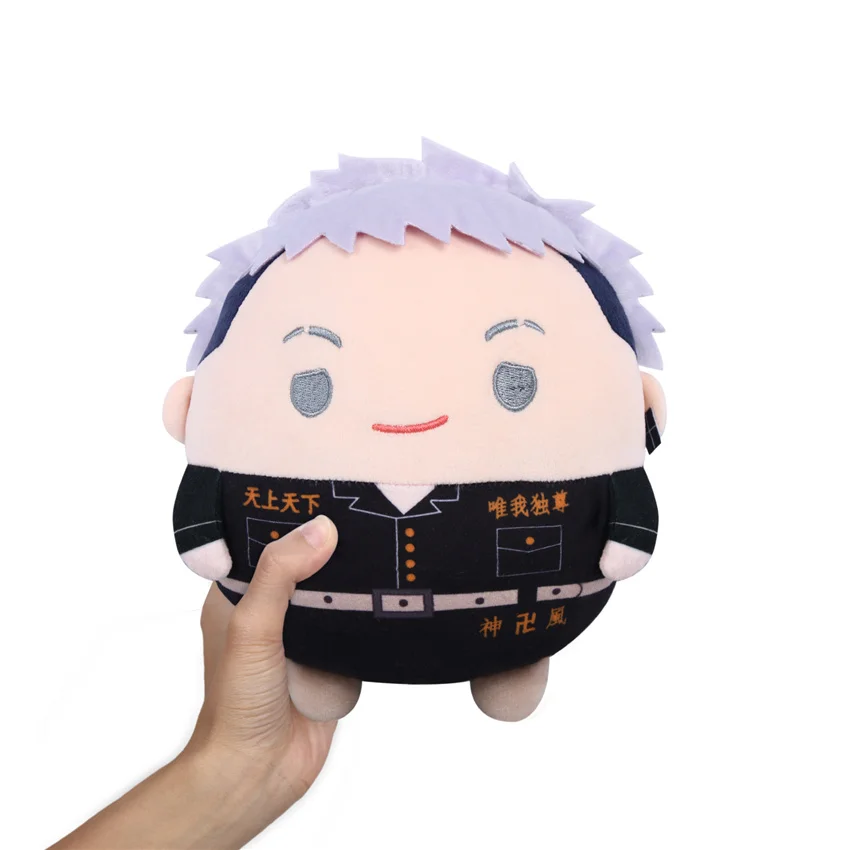 

Takerlama Tokyo Revengers Plush Mitsuya Purple Hair Anime Toys Round Cute Doll 20cm Pillow Ornaments For Bookshelf
