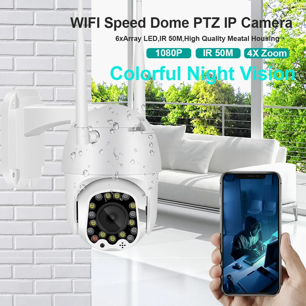 HIPERDEAL PTZ 1080P wifi камера наружная 4X зум скорость купол wifi Беспроводная CCTV камера 9,30