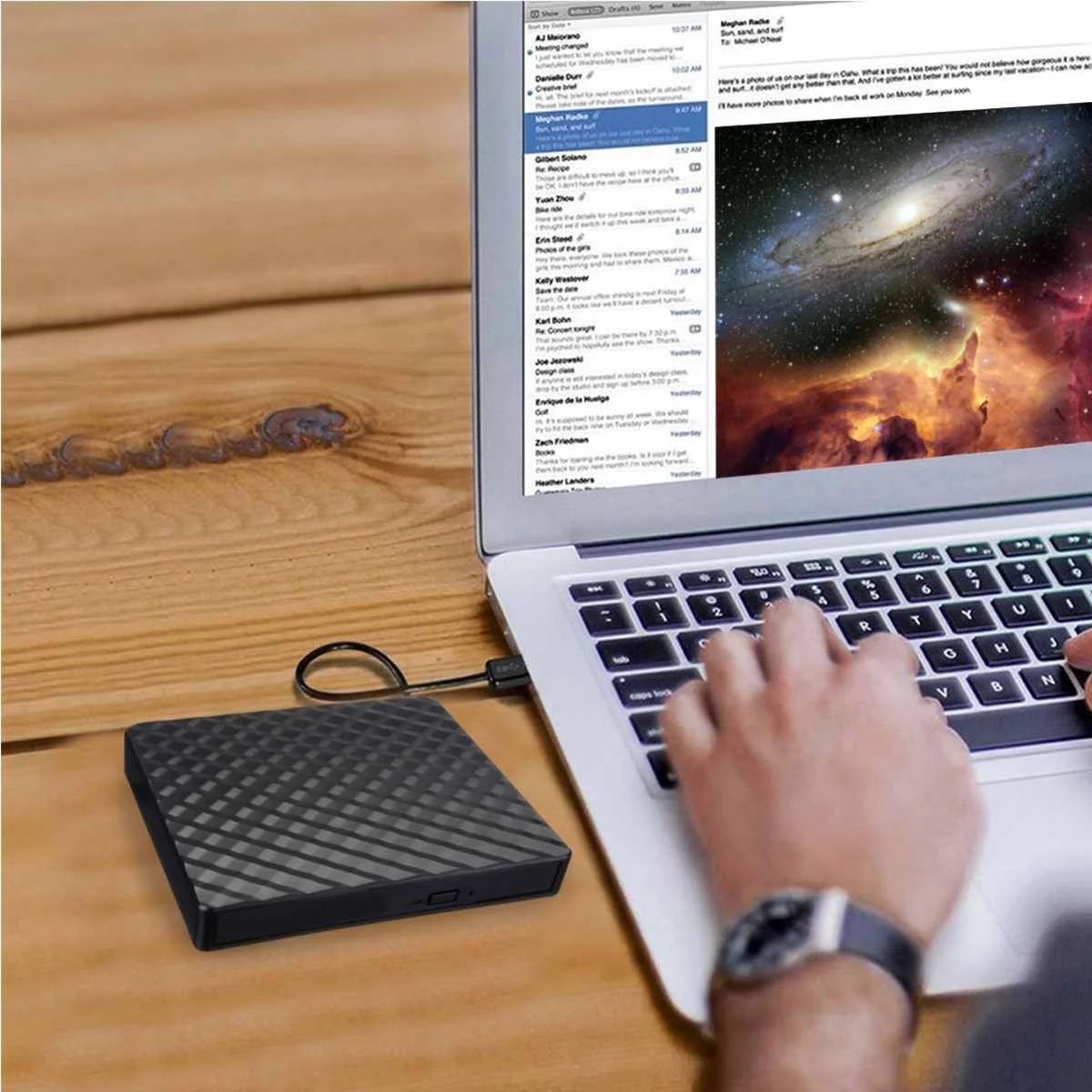 USB 3 0 тонкий внешний DVD RW CD записывающий привод устройство для чтения оптические