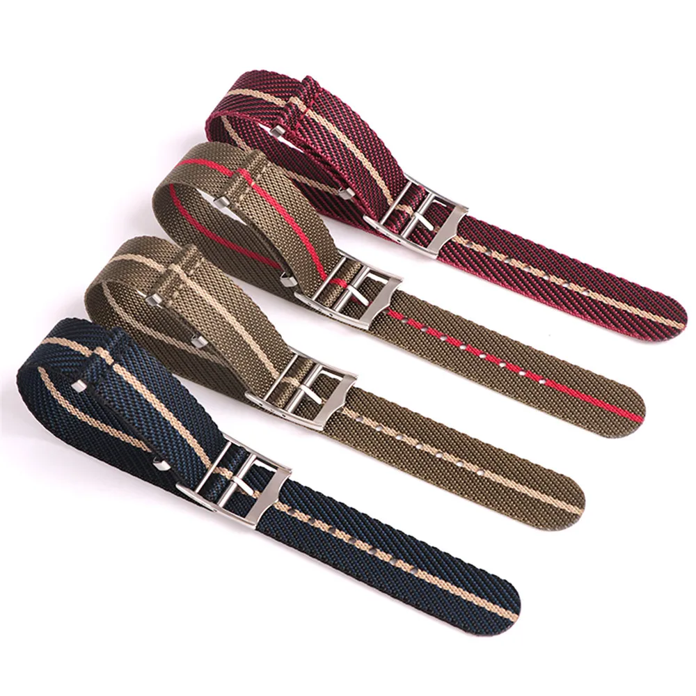 Premium-Grade NATO Nylon Strap 20mm 22mm Adjustable Military Striped Braided Wrist Bracelet Accessories for Tudor Watch Band