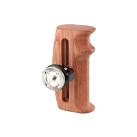 kayulin adjustable wooden handgrip with rosette mount m6 thumbscrew connection for dlsr camera cage kit either side