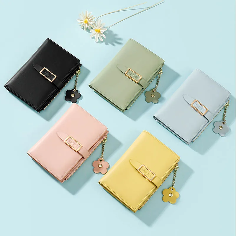 

New Candy Colors Women Wallets Zipper PU Leather Coin Purse Mini Key Chain Small Wallet Multicard Bit Card Holder Holder Female