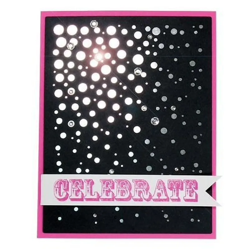 Штампы для скрапбукинга пустотелая рамка в горошек фон резки металла трафарет