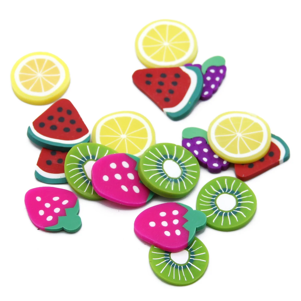 David accessories 20 шт./лот, фруктовый принт «Мягкая Керамика DIY заколка для волос сумка чехол для телефона смолы Материал, украшение дома, 20Yc7457