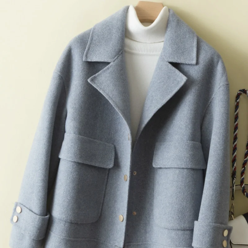 

100% Wool Coat Women Korean Style Woman Winter Coats and Jackets Short Woman Jacket Women's Clothing Abrigo Mujer 2021 WPY1415