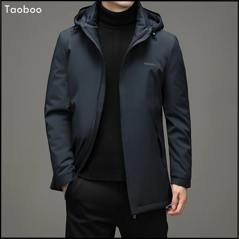 

Taoboo 2021 Новая мужская зимняя куртка, тренчкот, Повседневная утепленная пуховая куртка с капюшоном, канадские парки, Мужская ветровка, верхня...