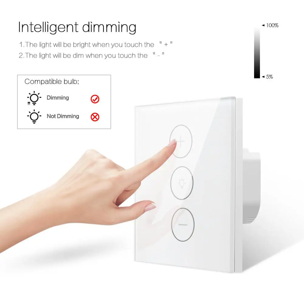 Светодиодный светильник ель света Tuya Smart Life с Wi-Fi сенсорный переключатель