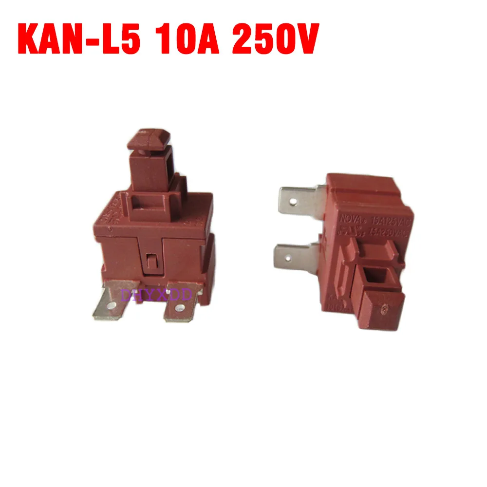 1PCS Original New Keyboard Switch Button KAN-L5 10A 250V Water Heater Vacuum Cleaner Special Lock Self-Locking 2pin 19*13 | Обустройство
