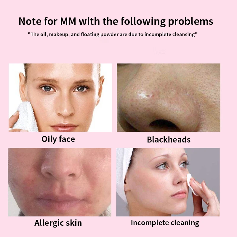 

Silicone Face Cleansing Brush Electric Facial Cleanser Massage Exfoliating Skin Cleansing Washing Brush