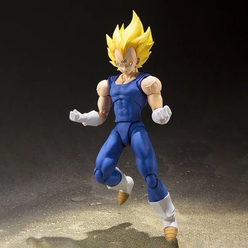 

Original Bandai Shf Dragon Ball Z Majin Vegeta Super Saiyan 2 Action Pvc Collection Model Toy Anime Figure Toys for Boys
