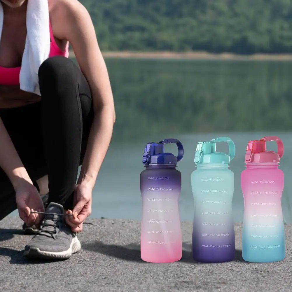 

Бутылка для воды, Спортивная, с соломинкой, градиентный цвет