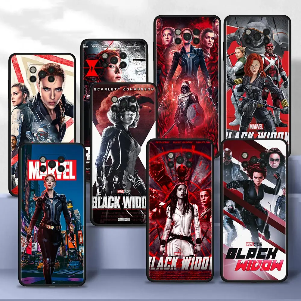 

Phone Case for Xiaomi Poco X3 NFC M3 Pro 5G F3 GT Pocophone F1 Coque Fundas for Poco X3 NFC Back Cover Black Widow Shell Capa