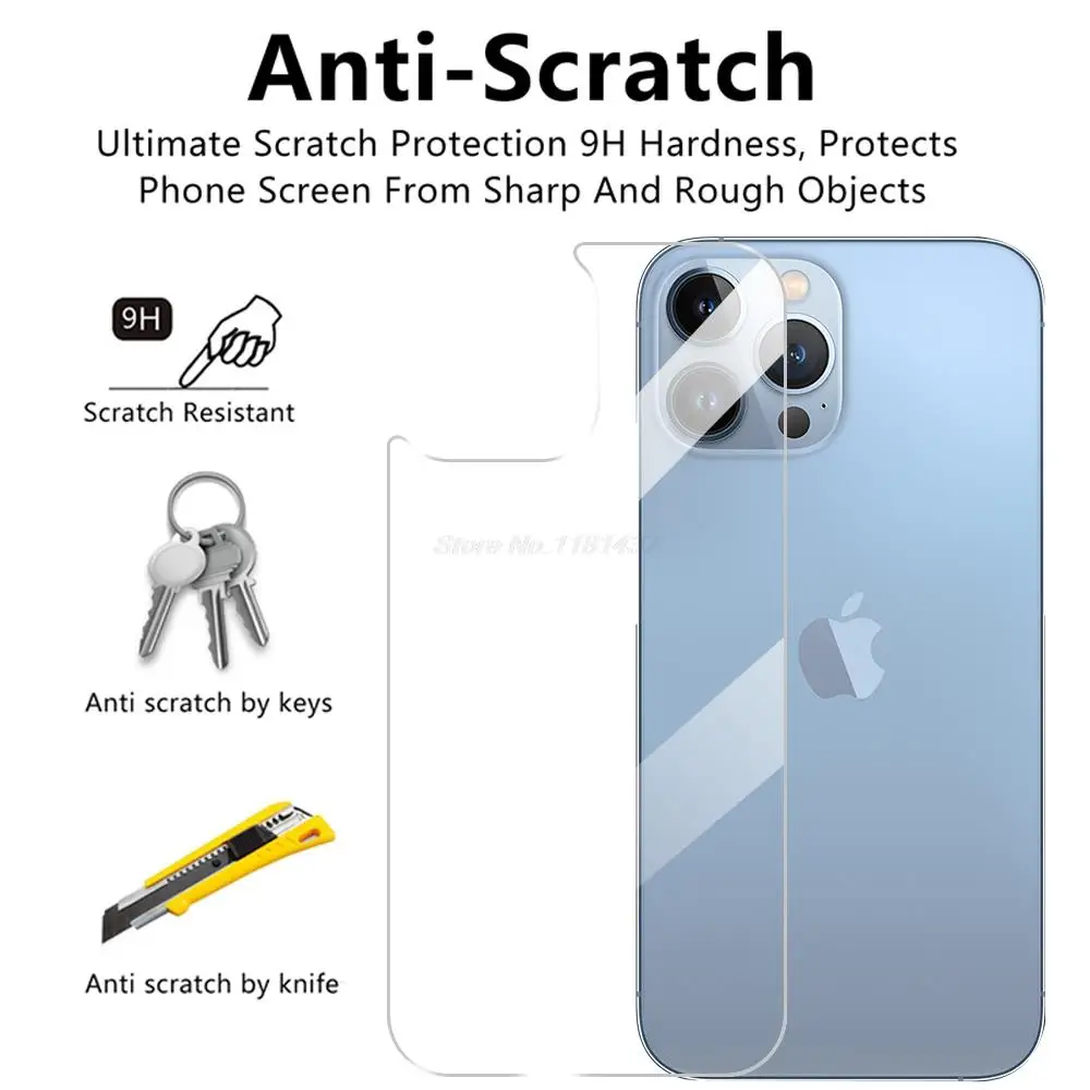Закаленное стекло на заднюю панель для IPhone 13 12 14 11 Pro Max Защитная пленка Mini Защита