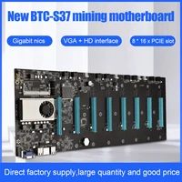 btc s37 mining machine motherboard cpu 8 graphics card slot 24pin power adapter pci express to dual pcie 8 62pin power cable