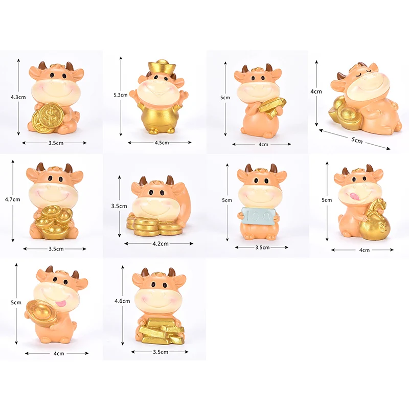 2021 год Китайский Зодиак ОКСа украшения для дома из смолы с Новым годом хорошие