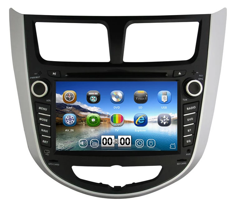 Автомобильный DVD плеер 2 din 7 &quotдля Hyundai Solaris accent Verna i25 gps навигация Bluetooth радио ТВ 3G