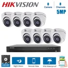 Hikvision английский 8CH DVR видеонаблюдение и гибрид 8-Piece 5MP 4-в-1 камера ночного видения комплект