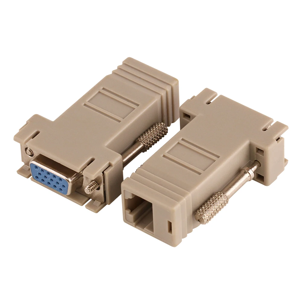 Лидер продаж RJ45 Female to DB9 RS232 COM Port модульный расширитель для ПК 300 шт|Компьютерные