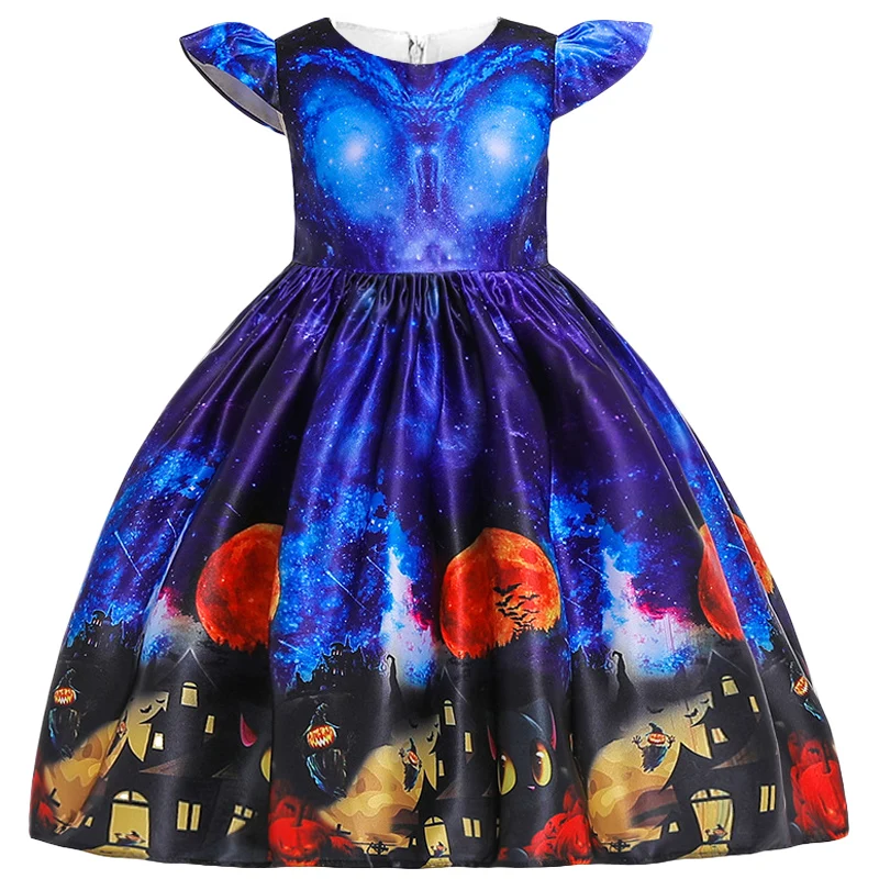 Платье принцессы для девочек Детский костюм кружевное ажурное платье косплея