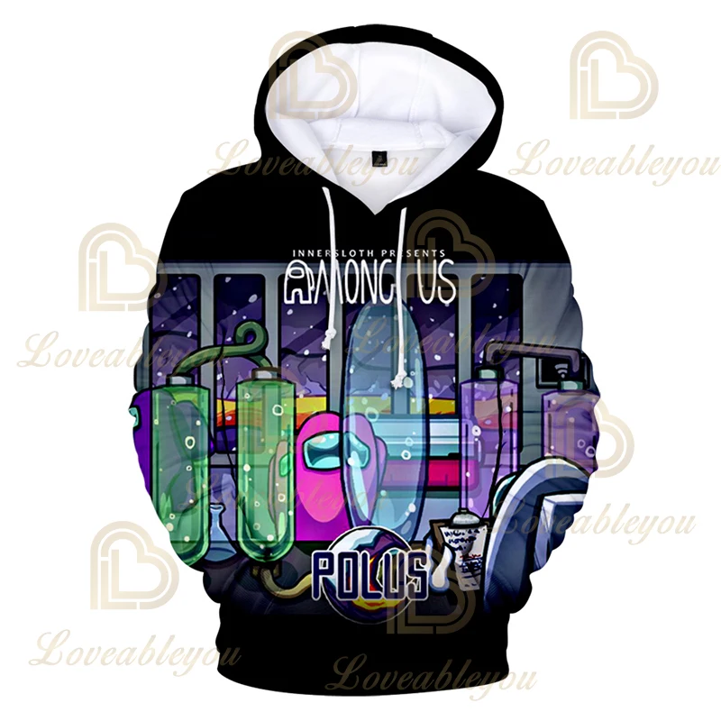 

2021 Creative 3D Crewmate Hoodies for Teens Girls Boys Autumn Winter Kids Cartoon Game Hooded Sweatshirts Funny Pullover