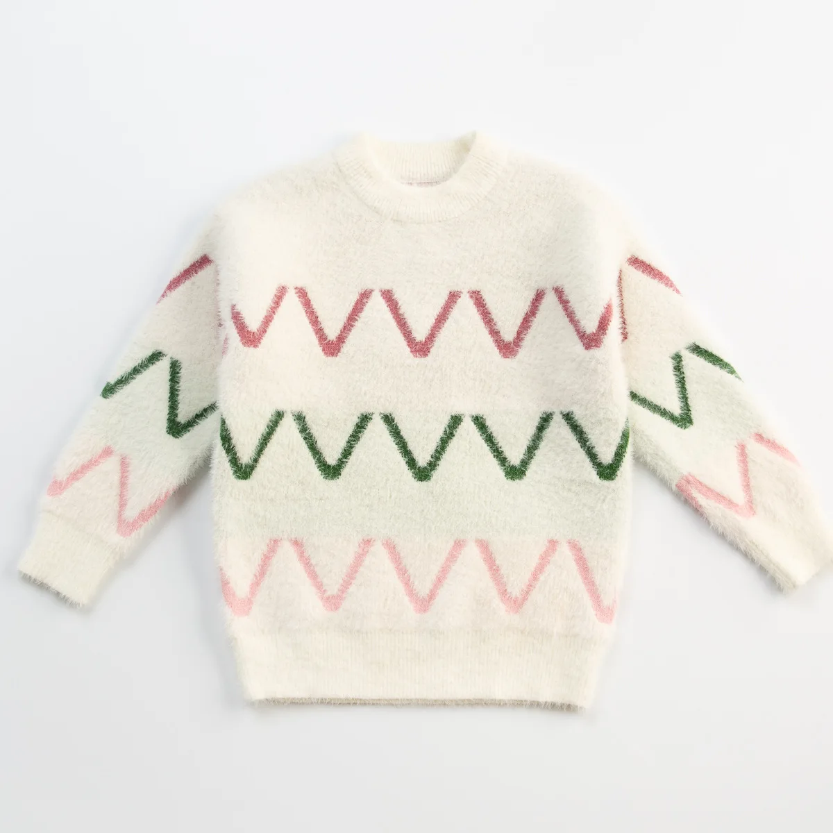 

Baby Sweaters Kids Mink Hair Pullovers Girls Boys Winter Thick Warm Jacket Long Sleeves Kids Knitted Shirt Baby Bottoming Coat