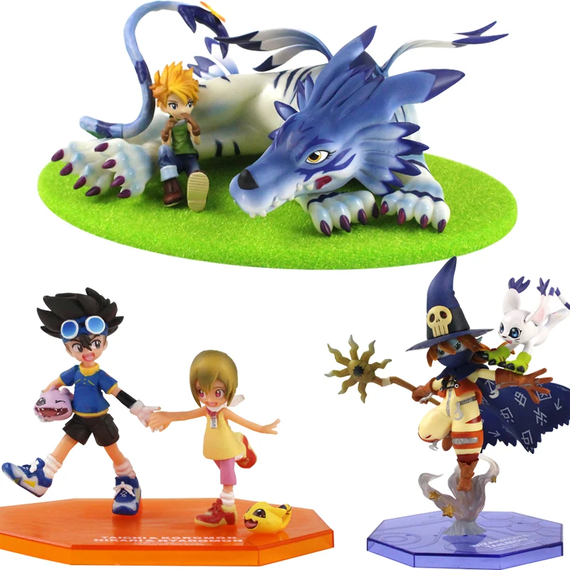 Аниме фигурки приключений Taichi Yagami Hikari ишида Ямато Garurumon Koromon Tailmon Wizarmon