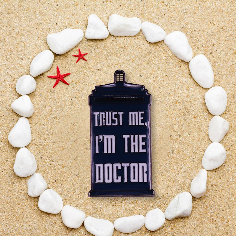 Брошь Dr Who Tardis Trust Me I'm The бейдж доктора эмалированные булавки для сериала доктор