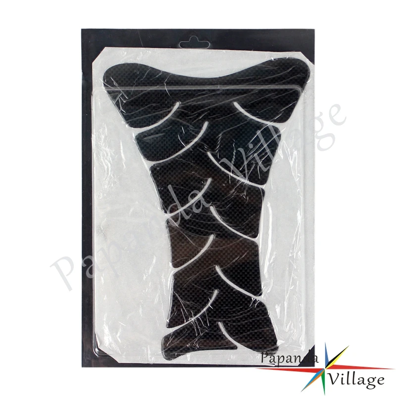 

Black Motorcycle Accessories Carbon Fiber Tank Protector Pad w/ 3M Sticker Gas Tank Decal Pad Motorbike Tank Decolation