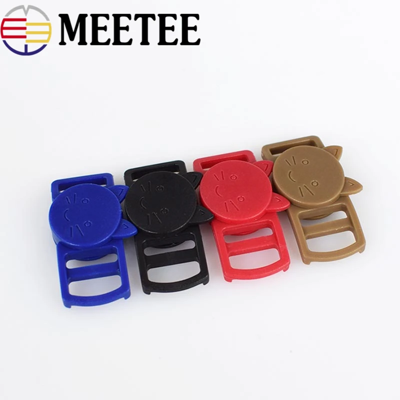 Meetee 25/50/100Pcs 10mm Plastic Bags Release Buckles Pet Collar Clasp Backpack Strap Buckle For Webbing DIY Luggage Accessories | Дом и сад