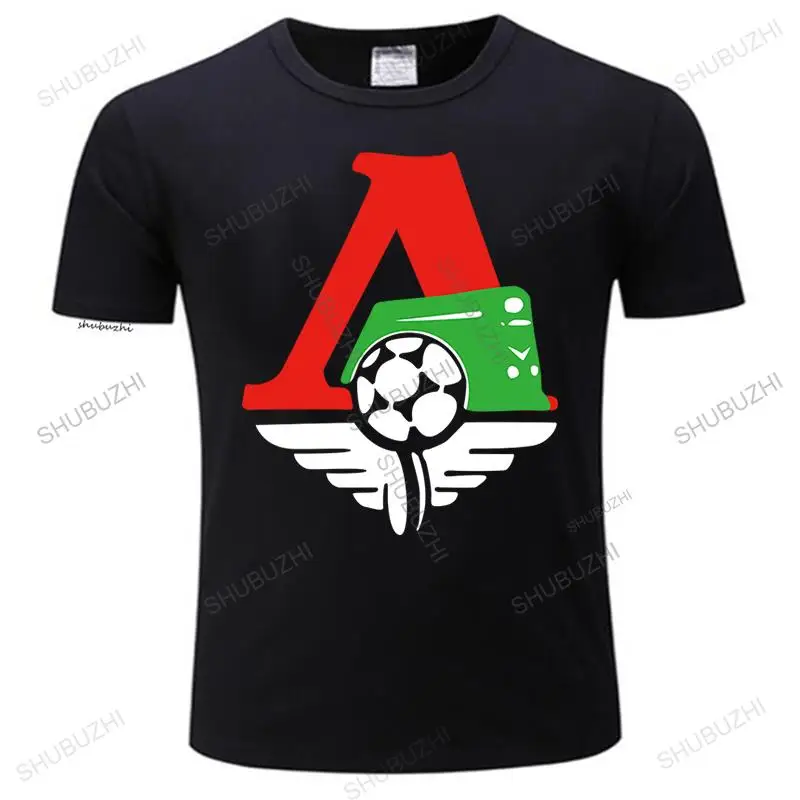 Футболка lokomothv Москва Топ лайкра Летняя мужская футболка высокое качество Черная