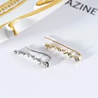 Новинка 2021, 1 пара, стразы, запонки для ушей, серьги, золотой пирсинг, клипсы для ушей, серьги для женщин, ювелирные изделия