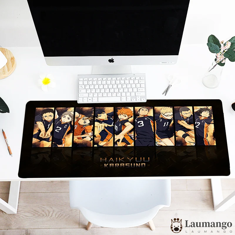 

Mouse Pad Anime Haikyuu Design Various Sizes Large Size Anime Gaming Mousepad