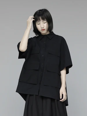 Комбинезоны большие карманы свободные INS повседневные с короткими рукавами