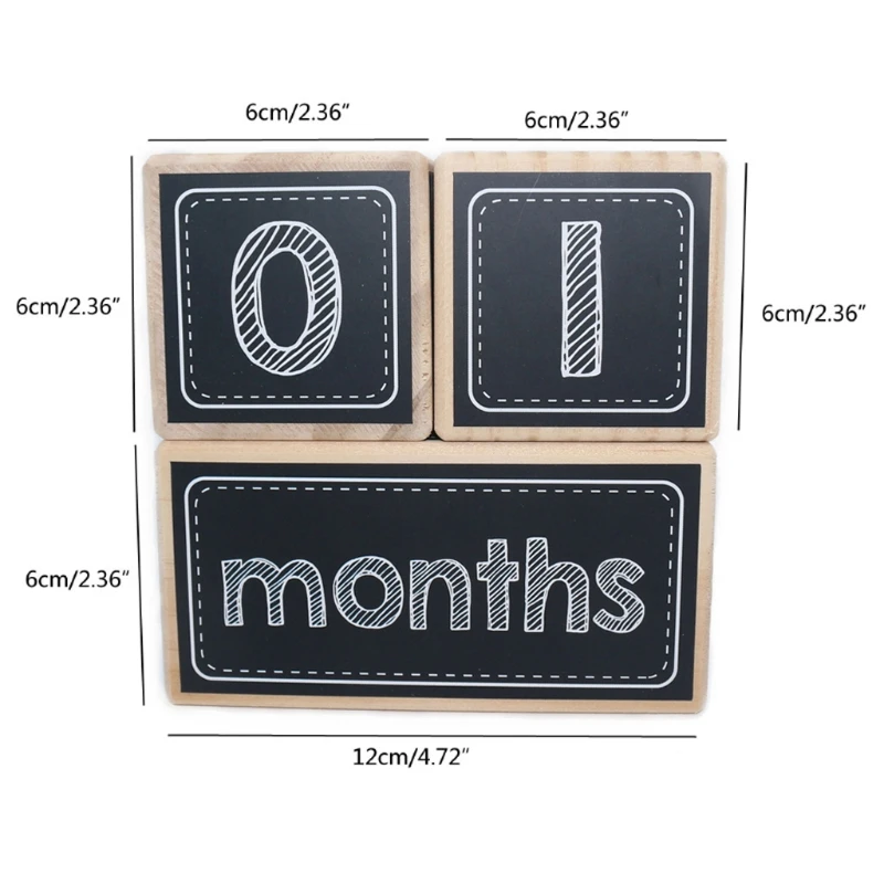 

Baby Milestone Age Blocks Newborn Gifts and Keepsakes Picture Props Room Decor
