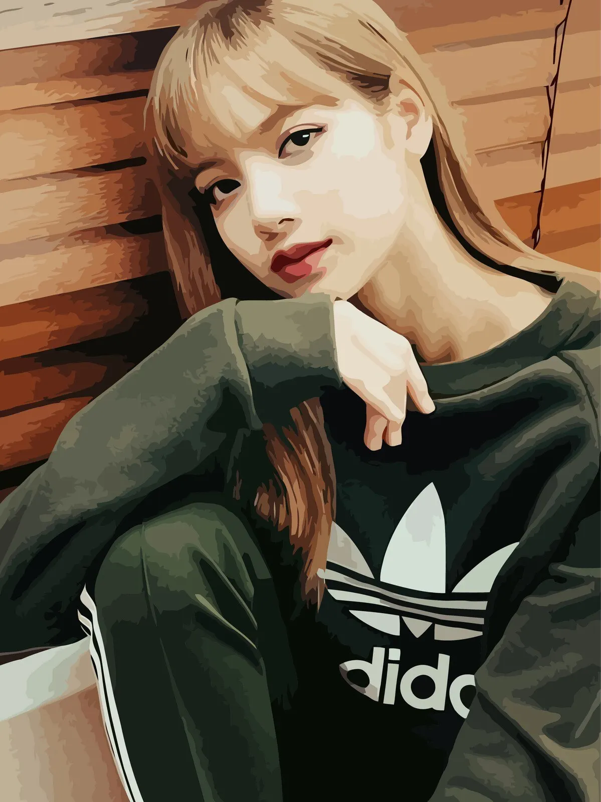 Картина по номерам на холсте набор для рисования BLACKPINK Kpop Lisa - 995 30X40 | Дом и сад