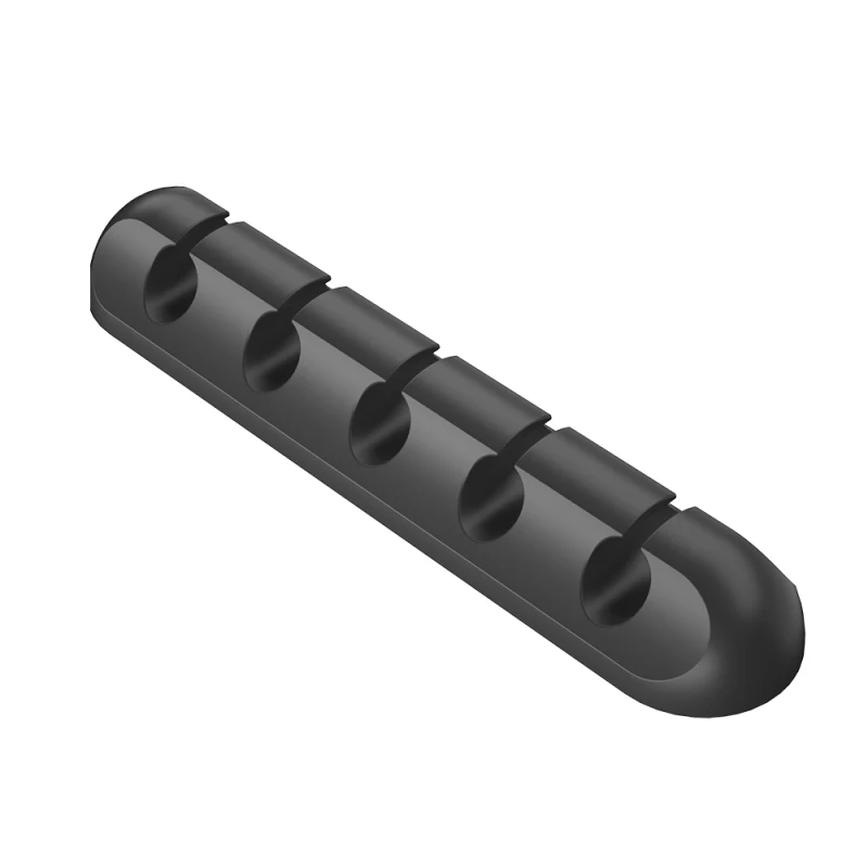 5 holes black Essager Кабельный органайзер USB Кабельный Держатель мышь наушники зарядное устройство шнур протектор стол зажим для намотки офис управление - Цвет: 5 holes black