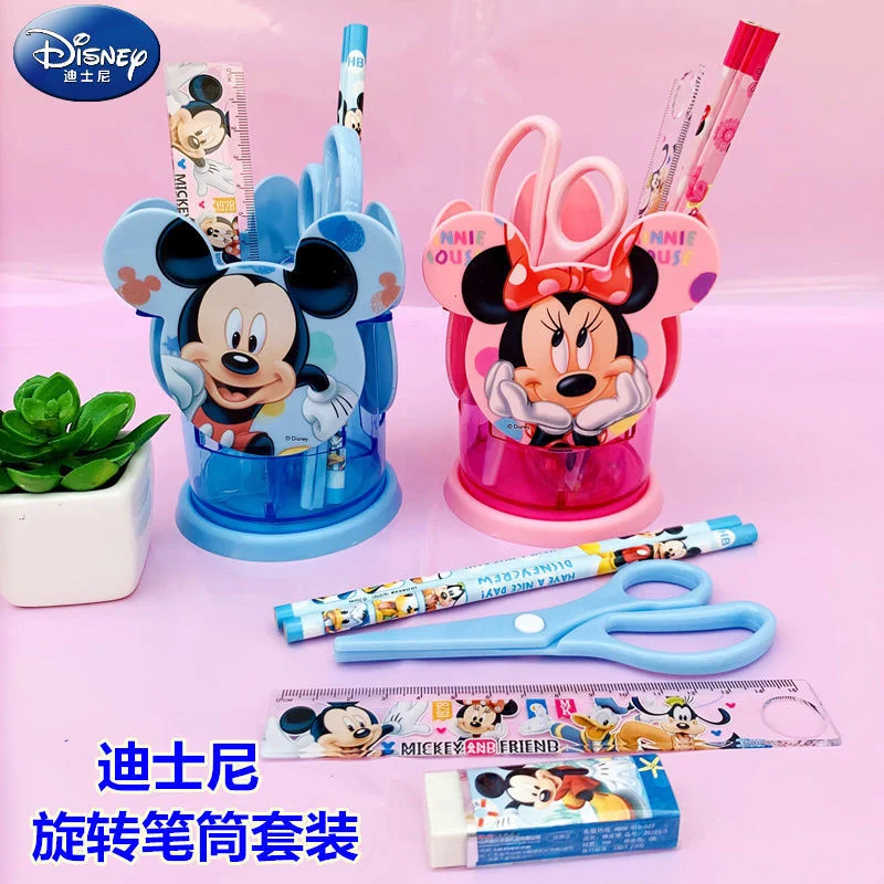 

Набор вращающихся держателей для ручек Disney, милый держатель для ручек с мультяшным рисунком учеников, подарок для детей дошкольного возрас...