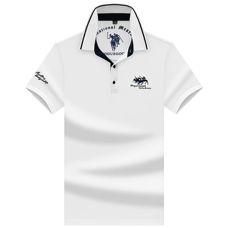 

2021 Summer New Style Men's Short-sleeved T-shirt Pure Cotton Lapel Paul POLO Shirt Plus Size Top Blouse Official