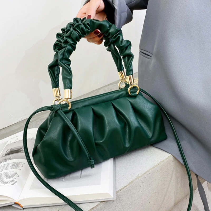 Ретро-сумка в форме облака Наплечные Сумки из искусственной кожи для женщин зима