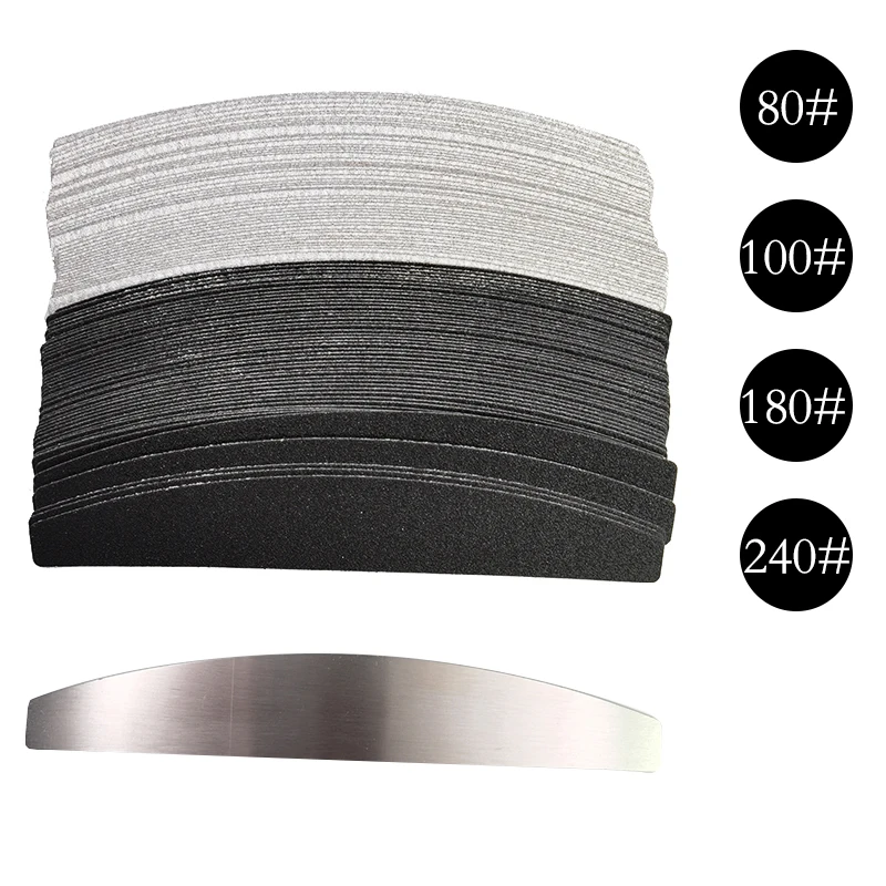 100Pcs Replacement SandPaper Nail File With Metal Handle Removable Buffer 80/100/180 Double-sided Strips Manicure Art Files | Красота и