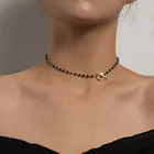 Жемчужное ожерелье-чокер в стиле барокко с подвеской в виде капли воды, женское ожерелье в стиле бохо, панк, цепочка с переключателем и бусинами, ювелирное изделие в эстетическом стиле, подарок
