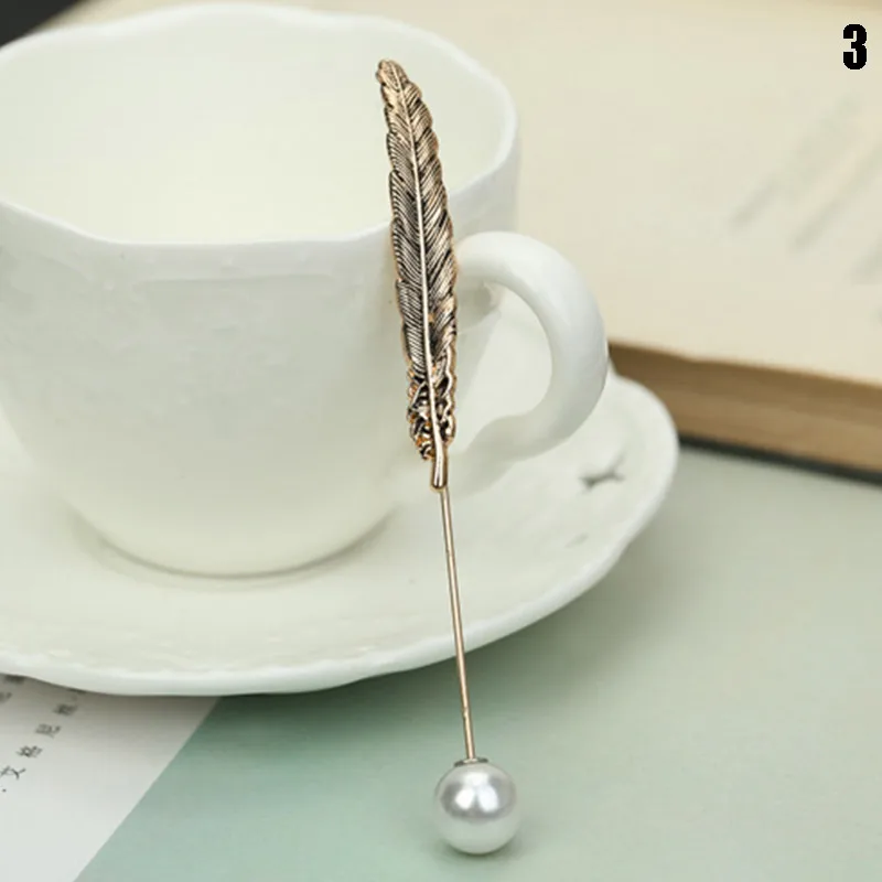 Elegant Women Brooch Alloy Simulated Pearls Pin Clip for Sweater Party Gown Ladies Men Suit J55 | Украшения и аксессуары