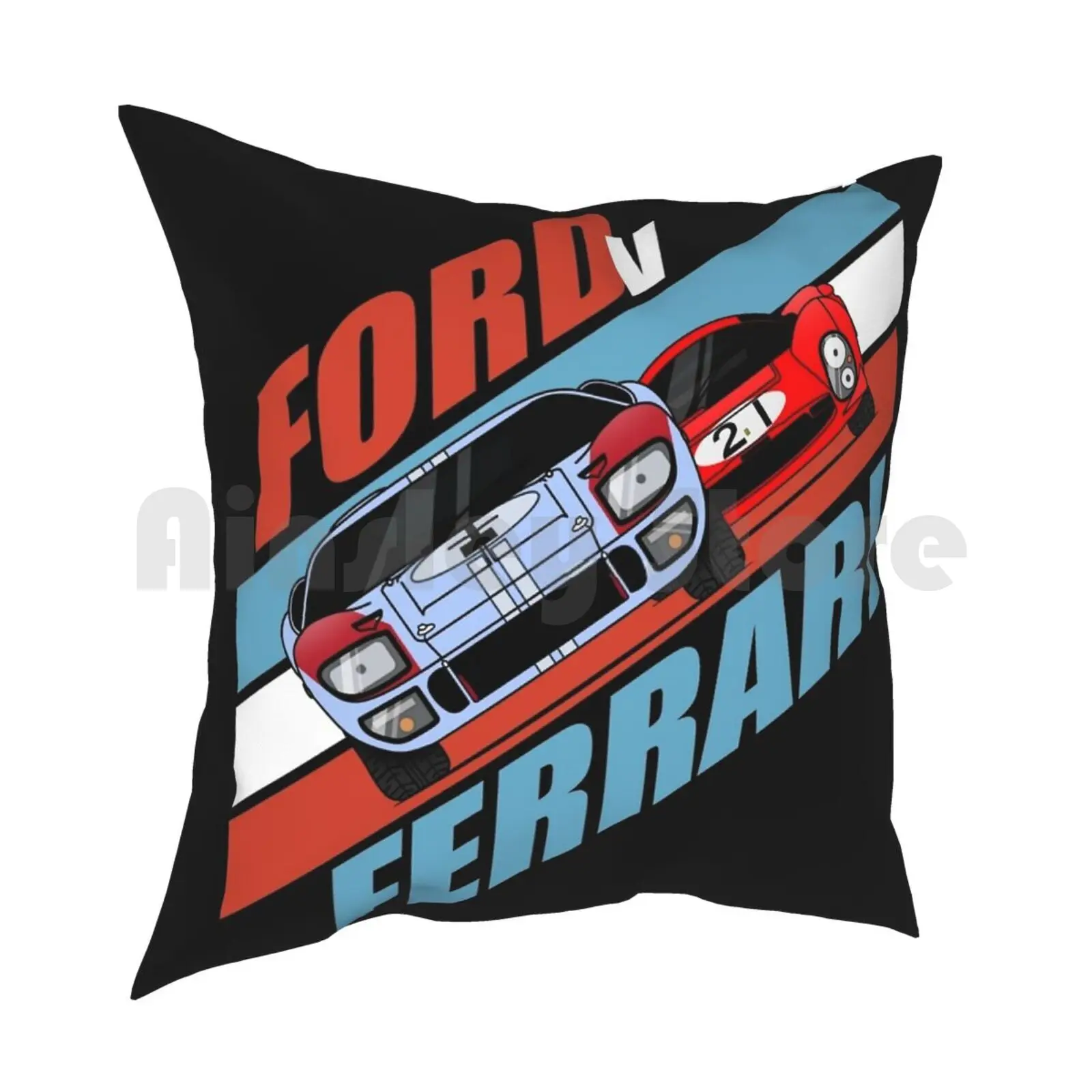 Чехол-Подушка Vs с принтом для дома мягкая декоративная подушка Le Mans 24H Gt Gt40 1966